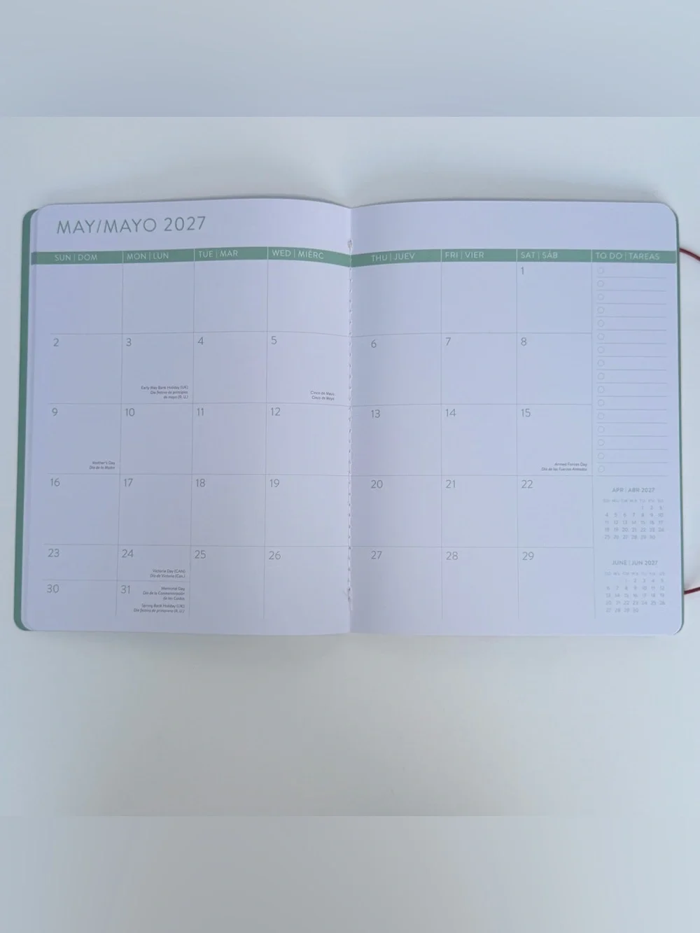 2027 Floral Monthly Planner - Pink